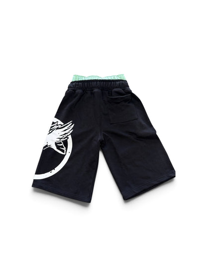 Hidden Network 3/4 Double Waisted Shorts