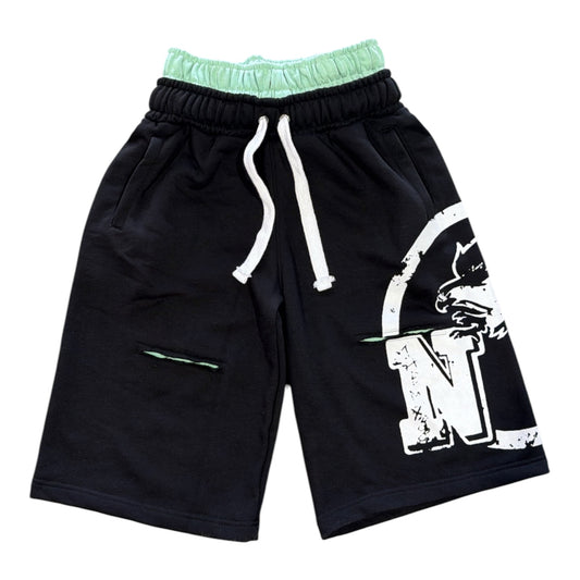 Hidden Network 3/4 Double Waisted Shorts